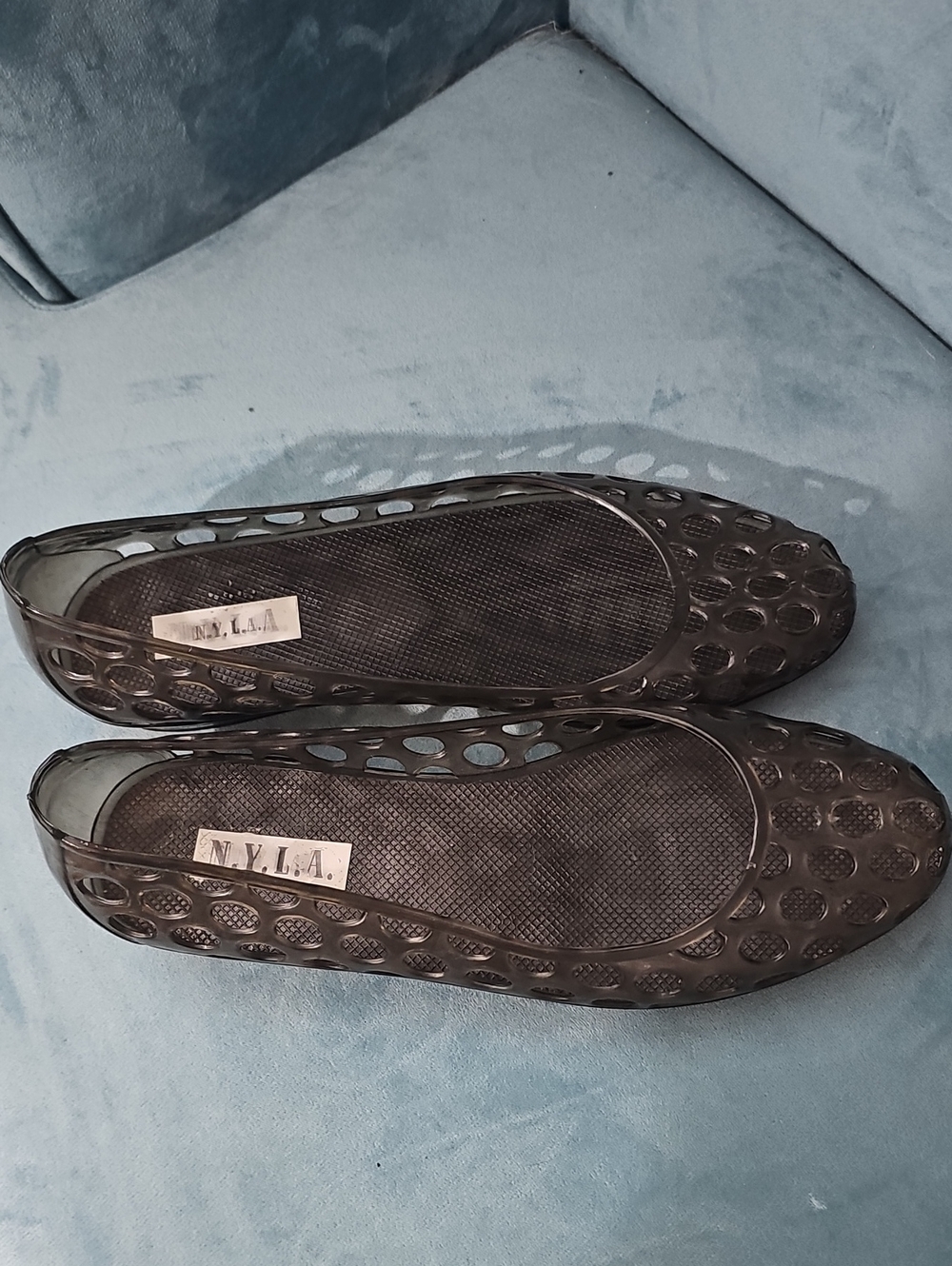 N.Y.L.A. Women's Black Jelly Flats